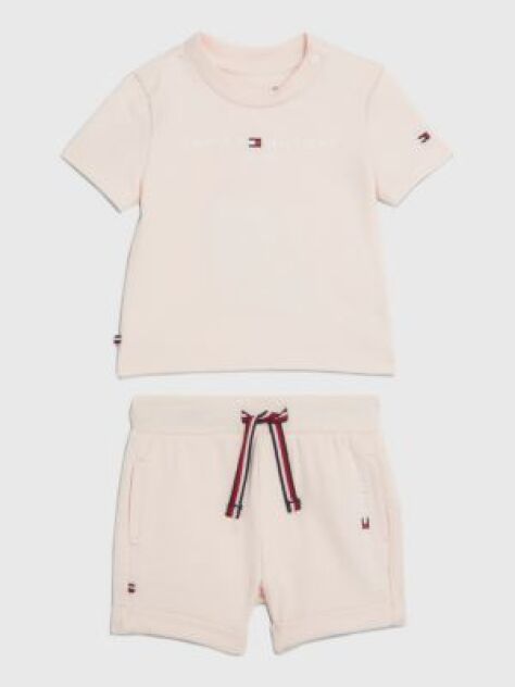 Pink Essential T-Shirt And Shorts Set  Newborn