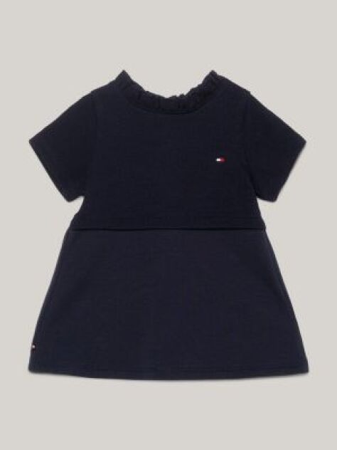 Blue Essential Ruffle Collar Mini Dress  Newborn