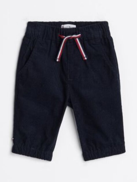 Blue Corduroy Drawstring Cargo Trousers  Newborn