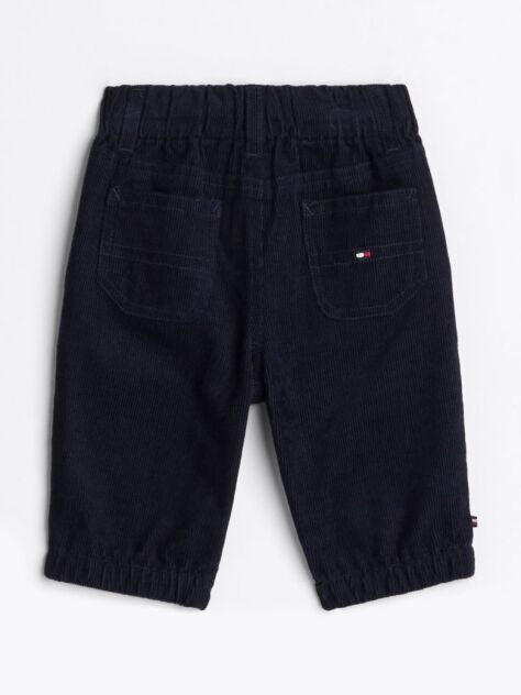 Blue Corduroy Drawstring Cargo Trousers  Newborn