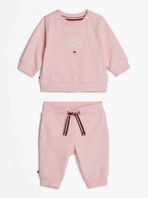 Pink Logo Sweatshirt and Joggers Set  Newborn
