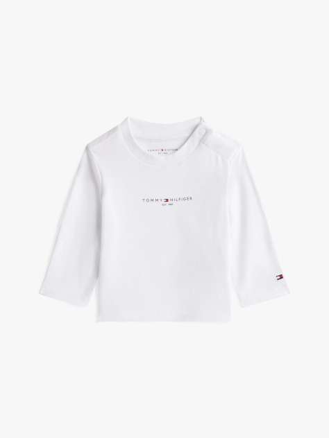 White Logo Long Sleeve T-Shirt  Newborn