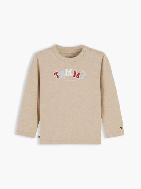 Beige Logo Long Sleeve T-Shirt  Newborn