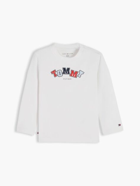White Logo Long Sleeve T-Shirt  Newborn