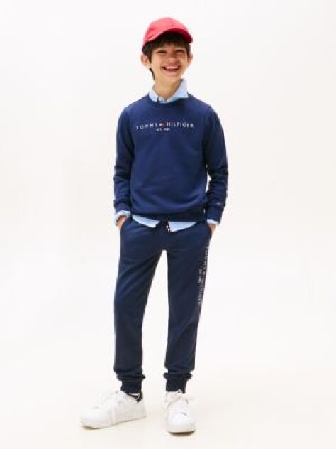 Blue Essential Organic Cotton Logo Joggers  Kids Unisex