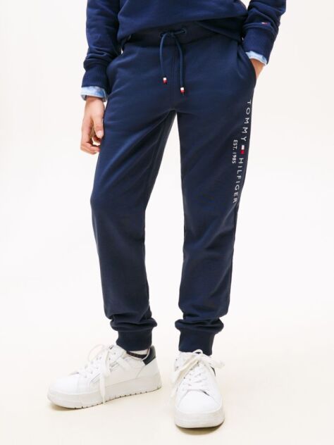 Blue Essential Organic Cotton Logo Joggers  Kids Unisex