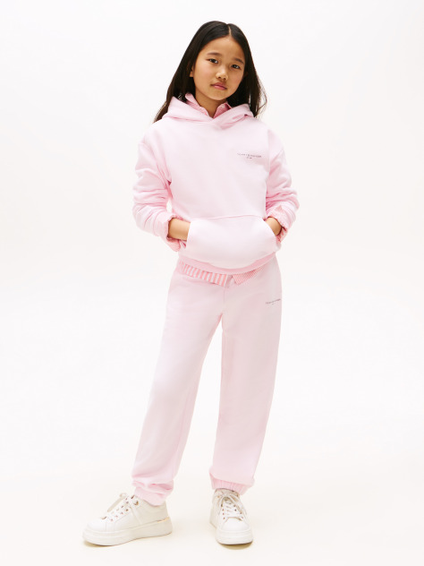 Pink Logo Cuffed Joggers  Kids Unisex
