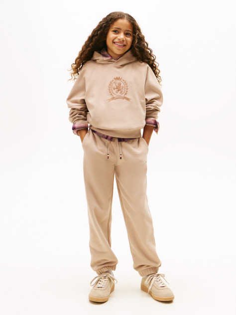 Beige Brushed Fleece Regular Joggers  Kids Unisex