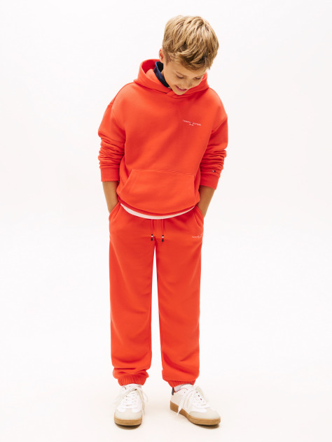 Orange Brushed Fleece Regular Joggers  Kids Unisex