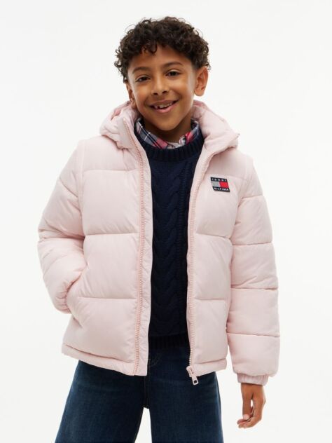 Pink Heritage Back Logo Ripstop Puffer Jacket  Kids Unisex