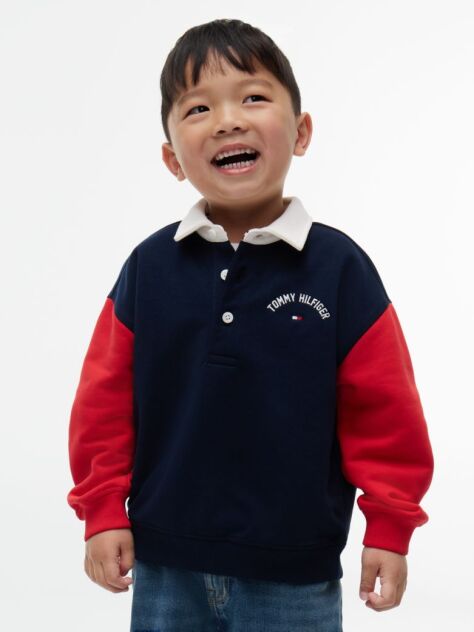 Multi Colour-Blocked Terry Rugby Sweatshirt  Kids Unisex