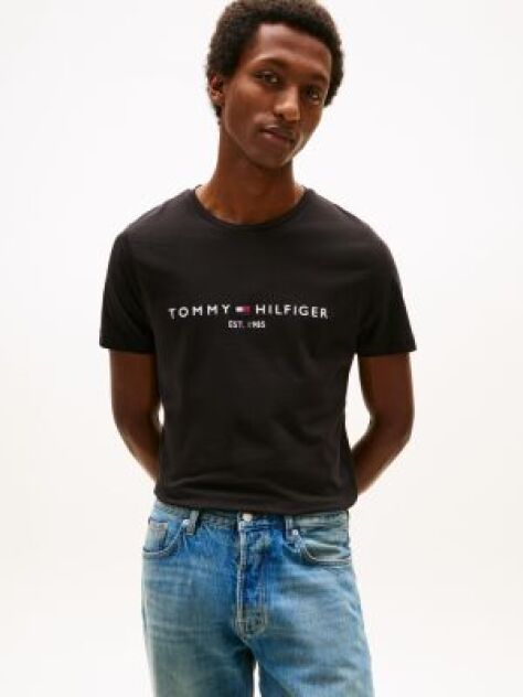 Black TOMMY HILFIGER LOGO T-SHIRT  Men