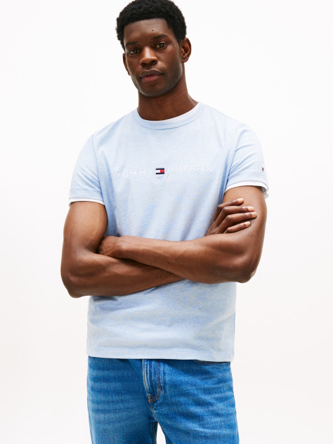 Blue Logo Slim Fit Jersey T-Shirt  Men