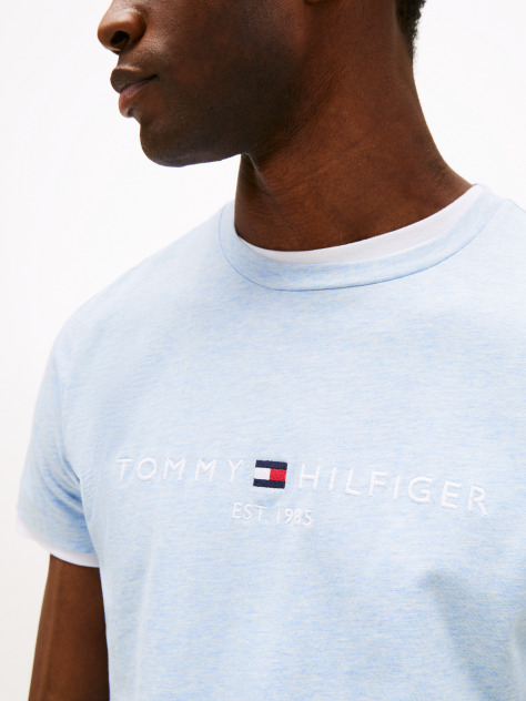 Blue Logo Slim Fit Jersey T-Shirt  Men