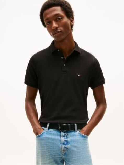 Black 1985 Collection Slim Fit Pique Polo  Men