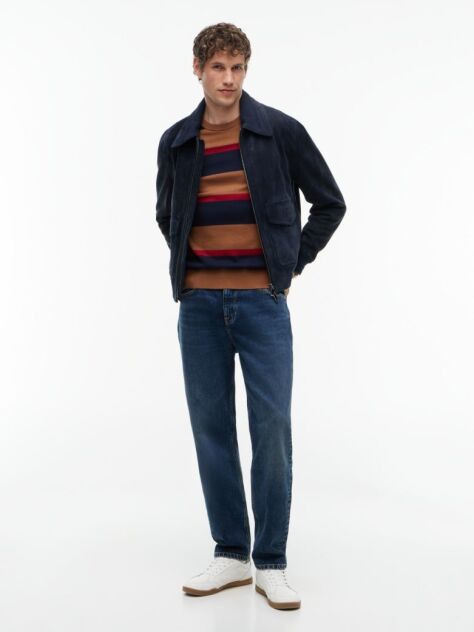Multi Cotton Cashmere Crew Neck Jumper  Men
