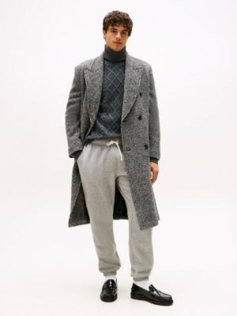 Grey Cuffed Leg Fleece Joggers  Men