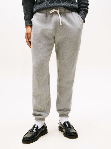 Grey Cuffed Leg Fleece Joggers  Men