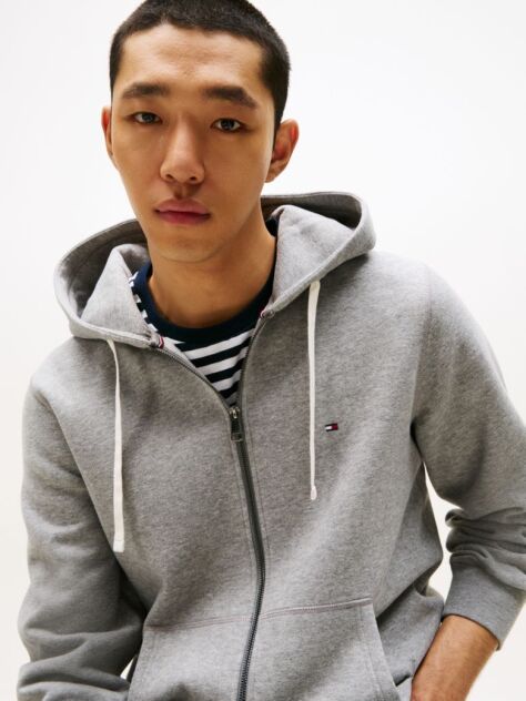 Grey Fleece Zip-Thru Hoody  Men