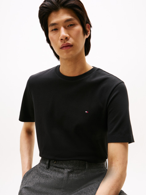 Black Interlock Knit T-Shirt  Men