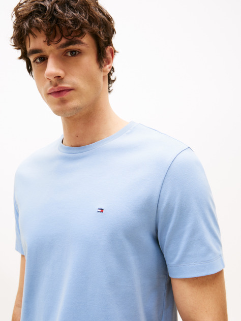 Blue Interlock Knit T-Shirt  Men