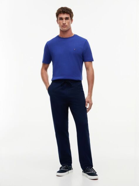 Blue Interlock Knit T-Shirt  Men