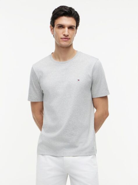 Grey Interlock Knit T-Shirt  Men