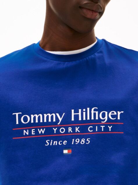 Blue Logo Crew Neck T-Shirt  Men