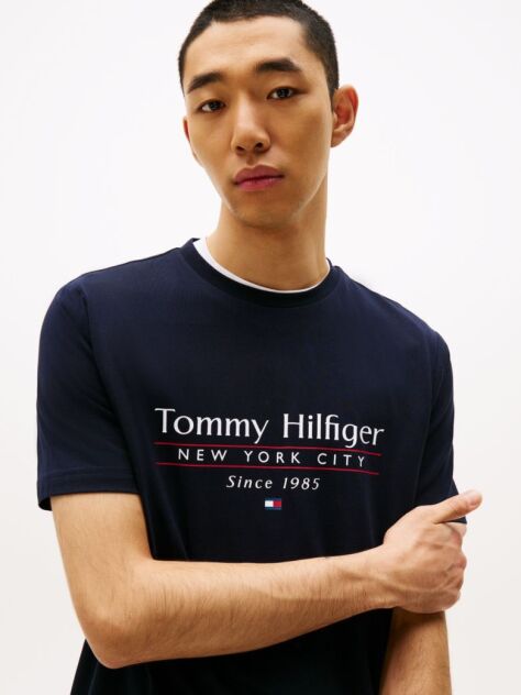 Blue Logo Crew Neck T-Shirt  Men