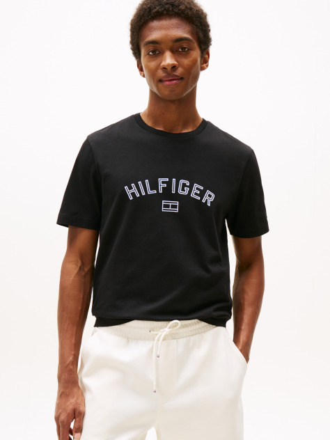 Black Hilfiger Flock Tee  Men