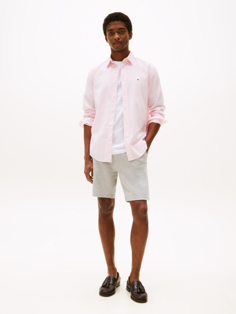 Pink Regular Fit Dobby Shirt  Men