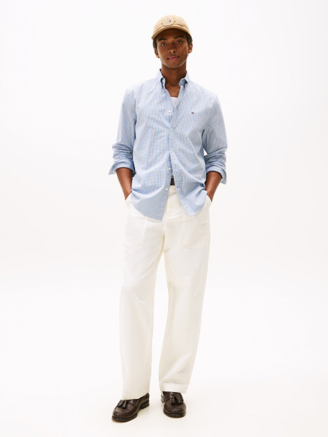 Multi Flex Poplin Small Tartan Shirt  Men