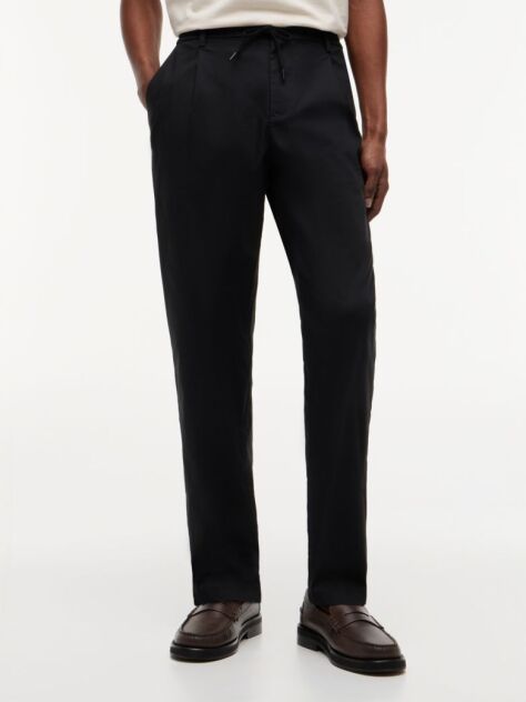 Black Performance Harlem Tapered Twill Trousers  Men