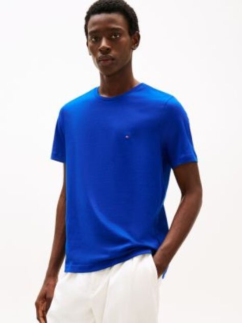 Blue Flag Embroidery T-Shirt  Men