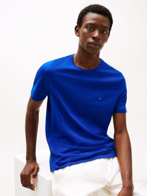 Blue Flag Embroidery T-Shirt  Men