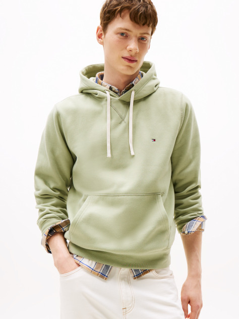 Green Flag Embroidery Fleece Hoody  Men