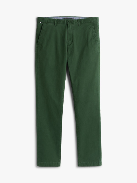 Green Denton Straight Twill Chinos  Men