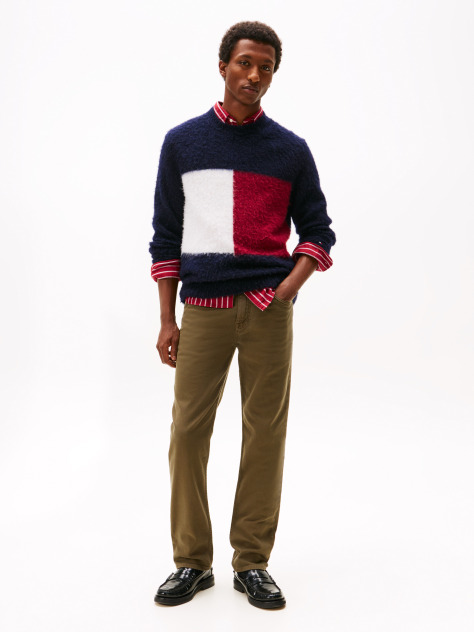 Green Denton Washed Straight Jeans  Men