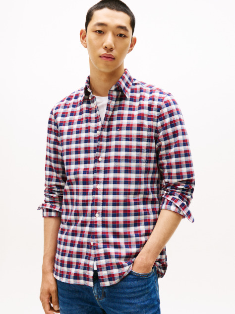 Multi Regular Fit Tartan Oxford Shirt  Men