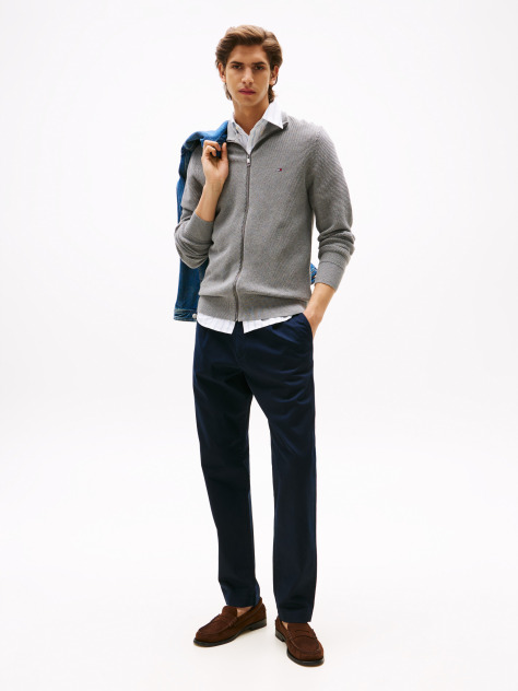 Blue Harlem Satin Relaxed Chinos  Men