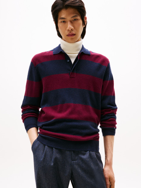 Multi Smart Casual Rugby Shirt With Cashmere  Men