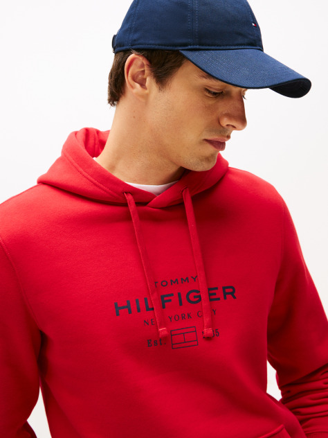 Red Oval Graphic Hoodie  Men