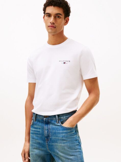 White Logo Regular T-Shirt  Men