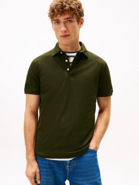 Green Regular Fit Concealed Plaquet Polo Shirt  Men