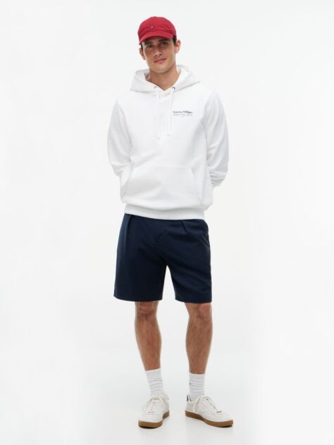 White Back Graphic Relaxed Terry Hoody  Men