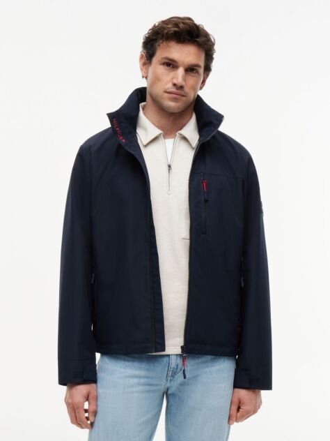 Blue Logo Collar Zip-Thru Jacket  Men