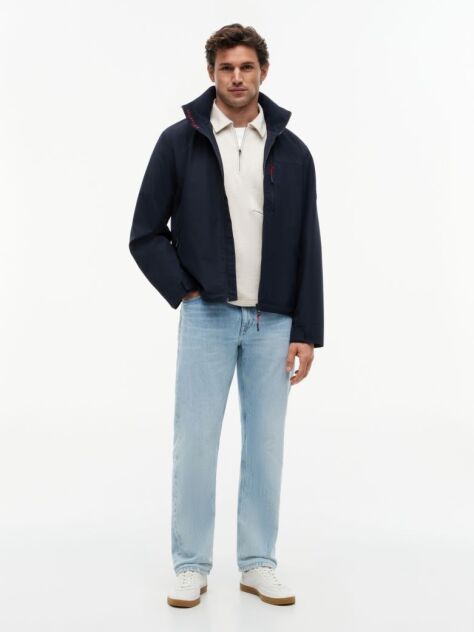Blue Logo Collar Zip-Thru Jacket  Men