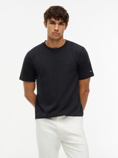 Black Performance Flex Peached Terry T-Shirt  Men