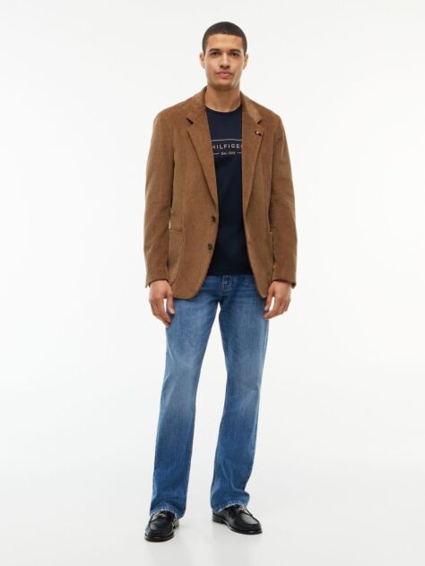 Blue Logo Interlock Knit T-Shirt  Men