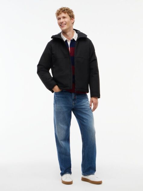 Black Performance Tech Water Repellent Padded Jacket  Men